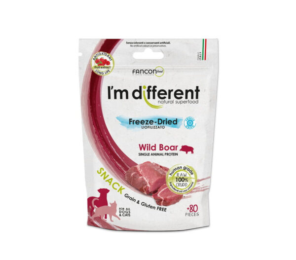 I'm Different liofilizowane przysmaki dla psa i kota, dzik