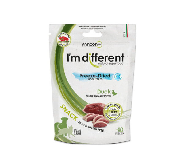 I'm Different liofilizowane przysmaki dla psa i kota, kaczka