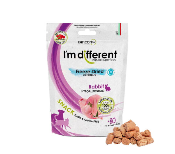 I'm Different liofilizowane przysmaki dla psa i kota, królik