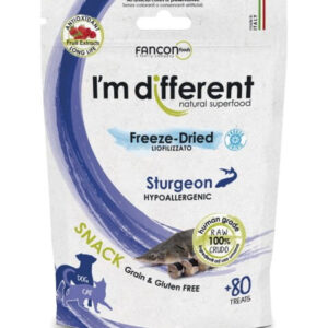 I'm Different liofilizowane przysmaki dla psa i kota, jesiotr