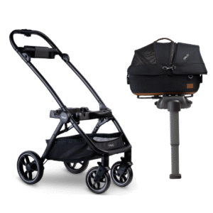 Tavo Zestaw Maeve™ Onyx + Roscoe™ Black transporter samochodowy i wózek dla psa i kota rozmiar S