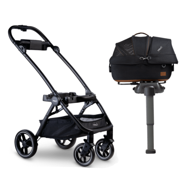 Tavo Zestaw Maeve™ Onyx + Roscoe™ Black transporter samochodowy i wózek dla psa i kota rozmiar S