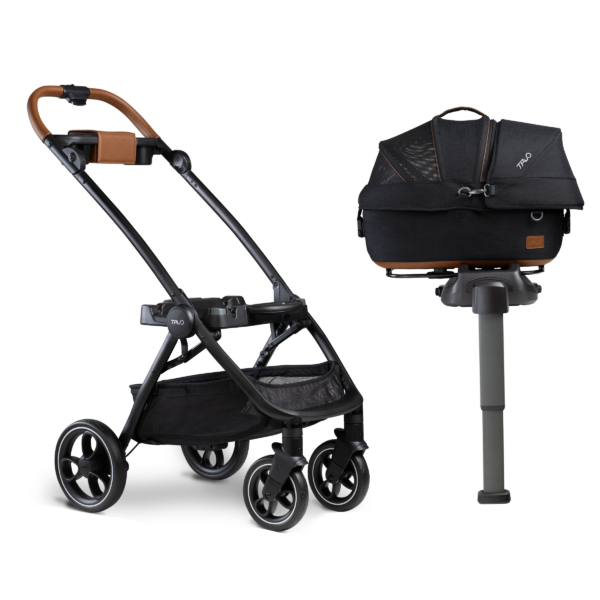Tavo Zestaw Maeve™ Onyx + Roscoe™ transporter samochodowy i wózek dla psa i kota rozmiar S