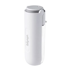 Ibiyaya Składana Butelka z miską na wodę, PupOasis Fold & Go, 420 ml, kolor biały